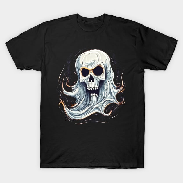 Eerie Halloween Ghoul Art - Spooky Season Delight T-Shirt by Captain Peter Designs